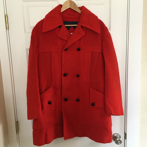 Hudson's Bay Company Jackets & Blazers - Hudson's Bay Red Wool Coat - Vintage 1968